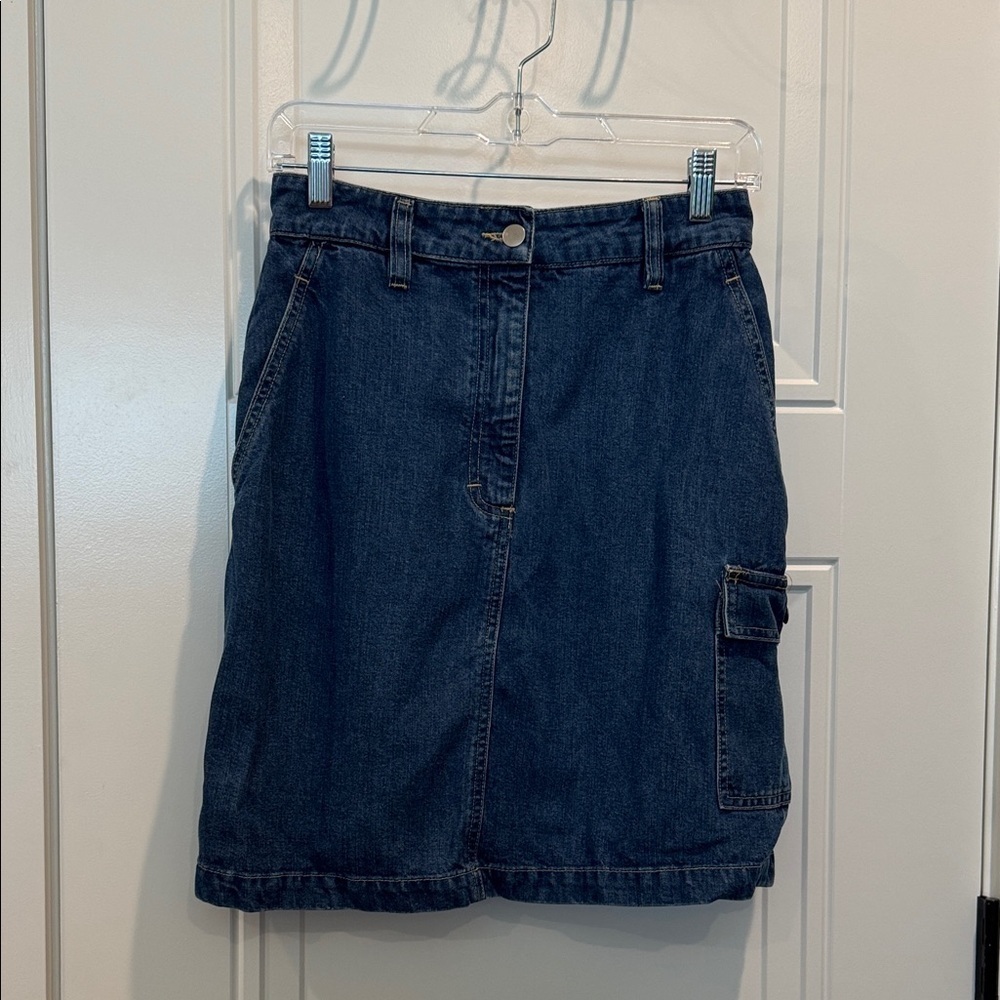 Philosophy Dark Blue Denim Mini Skirt